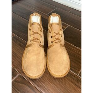 Cushionaire HARPER Chestnut Suede Fur Lined Slip On Boots Size 9 New!